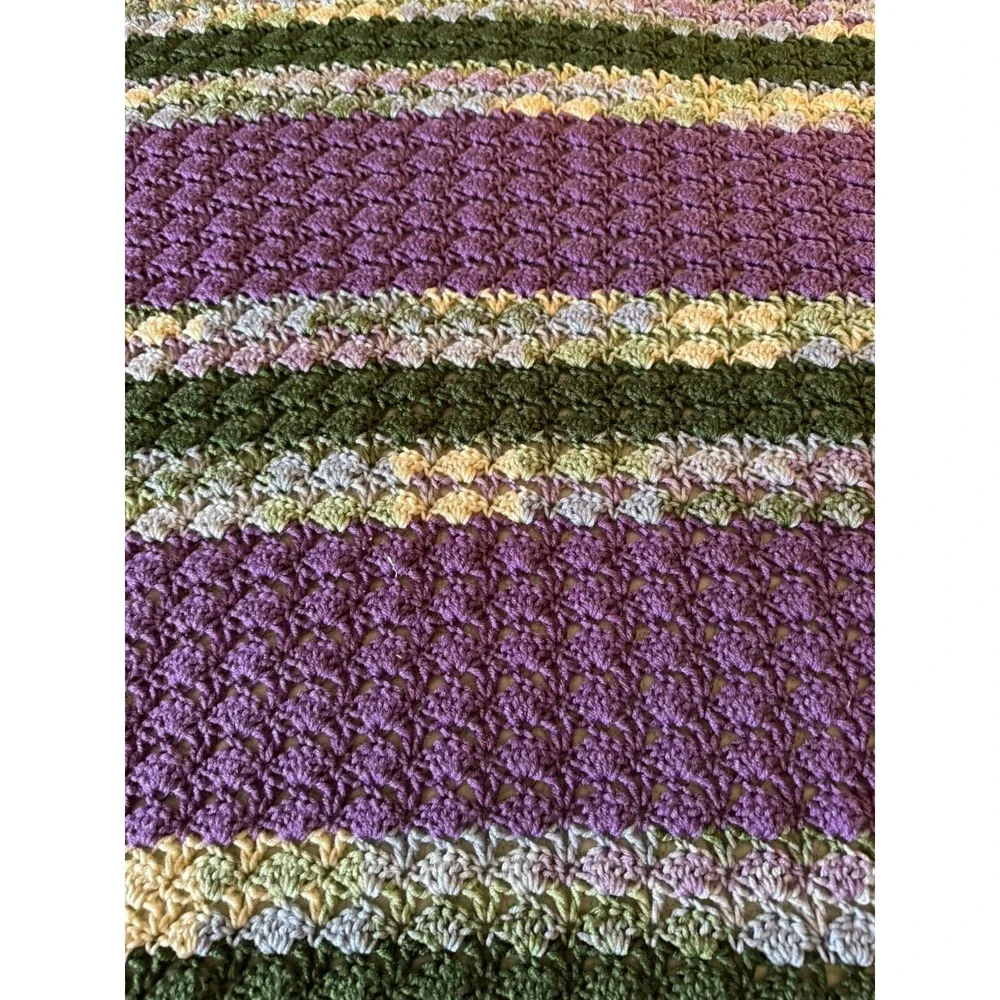 Hand Made Crocheted Lap Afghan 35